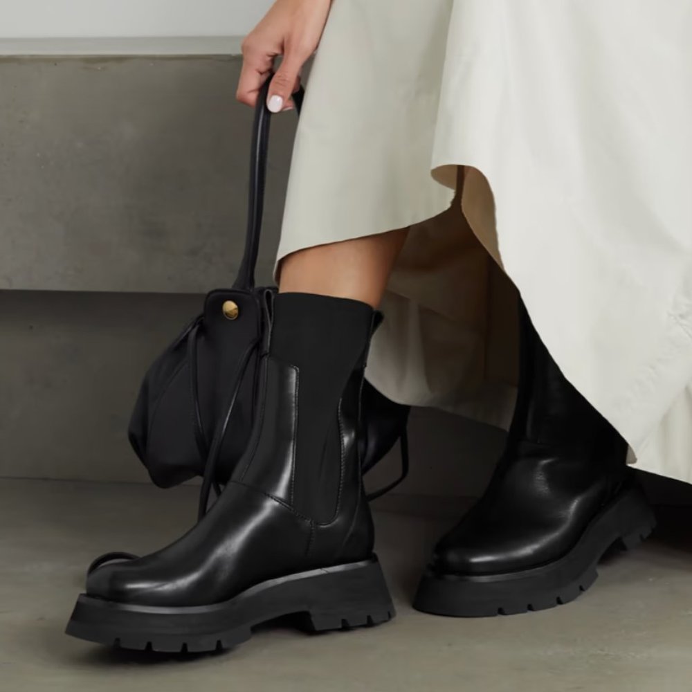 3.1 PHILLIP LIM Kate leather Chelsea combat boots